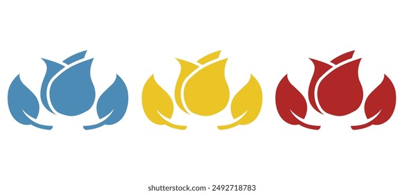 flowers icon on a white background, vector illustration