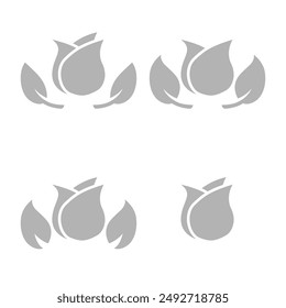 icono de flores sobre un fondo blanco, Ilustración vectorial