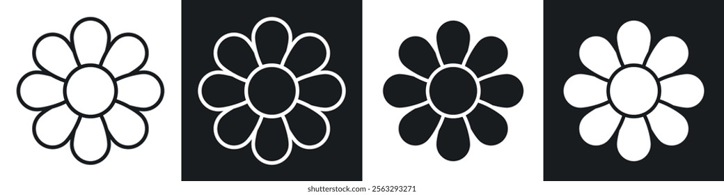 Flowers icon pack for app and website ui designs.