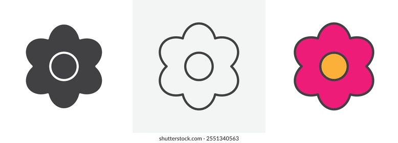Ícone de flores. Ilustração vetorial. EPS10