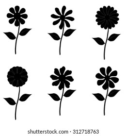 flowers icon set
