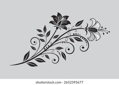 Flowers icon set. Flowers isolated on transparent background. Flowers in modern simple