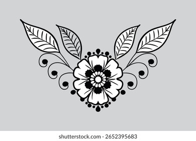 Flowers icon set. Flowers isolated on transparent background. Flowers in modern simple