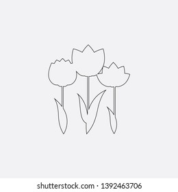 flowers icon sign signifier vector