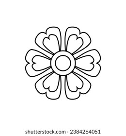 Flowers icon vector. Day of the Dead illustration sign. Holiday symbol or logo.