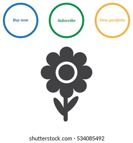 Flowers Icon Vector flat design style