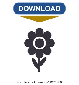 Flowers Icon Vector flat design style