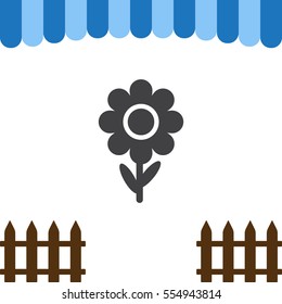 Flowers Icon Vector flat design style