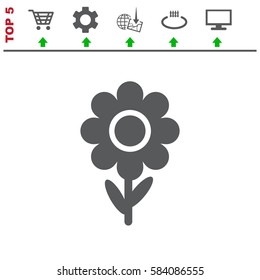 Flowers Icon Vector flat design style