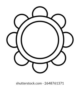 Vetor de ícone de flores. Sinal de ilustração de jardim. Símbolo de estufa. Ícone da Web de flores. Design de símbolo conservatório para web e app.