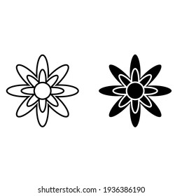 Flowers icon vector set. garden illustration sign collection. Floga symbol or logo.