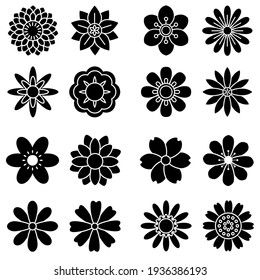 Flowers icon vector set. garden illustration sign collection. Flora symbol or logo.