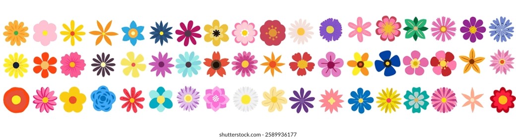 Flowers icon vector set. garden illustration sign collection. Flora symbol or logo.