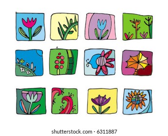 iconos de flores 2