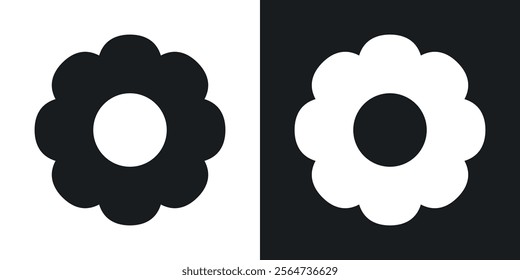 Flowers icons in flat syle