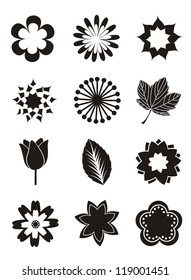 flowers icons over white background. vector illustration