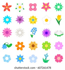 Set of Flowers Flat Images, Stock Photos & Vectors | Shutterstock