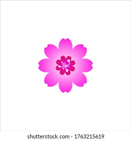 flowers icons with various beautiful shapes