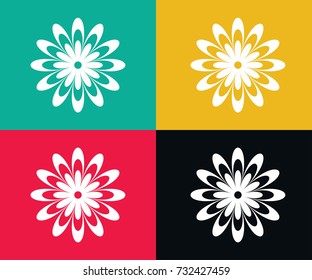 flowers icons vector