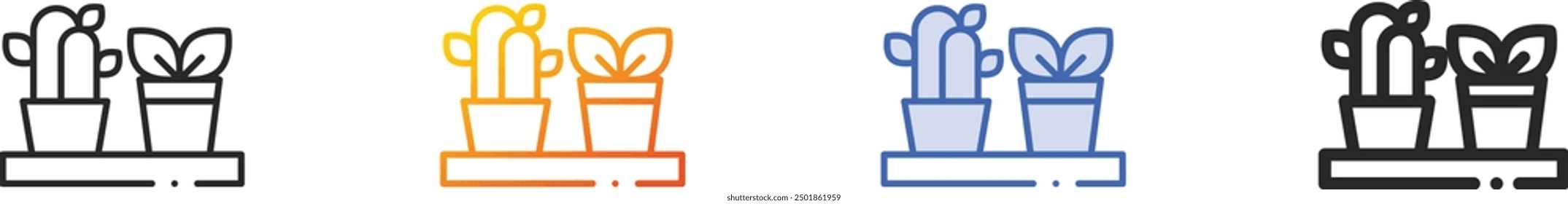 flowers icon.Thin Linear, Gradient, Blue Stroke and bold Style Design Isolated On White Background