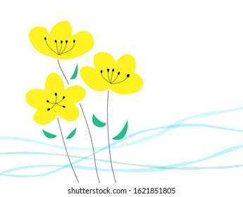 Flowers illustration background material (Floral design)