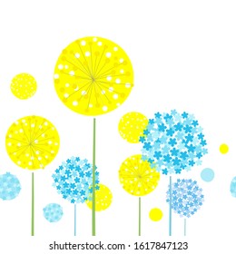 Flowers illustration background material (seamless)