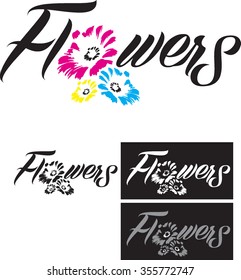 FLOWERS ILLUSTRATION AND LETTERING A