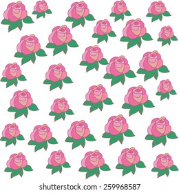 Flowers illustration on white background for bright design. Colorful floral vector background for greeting cards. Vintage colorful banner. Retro vintage patterns, bright design, roses pattern, vector.