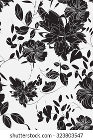  Flores - Ilustración
Tiempo de primavera, patrón, flor, patrón floral, estilo retro
