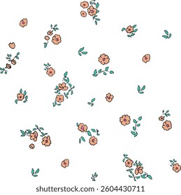 flowers illustration for t-shirt print