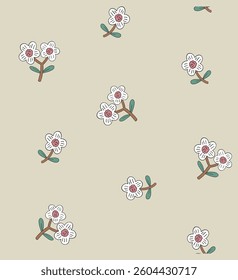 flowers illustration for t-shirt print
