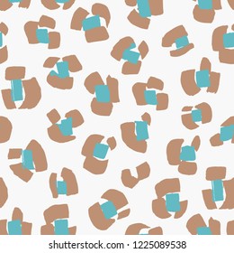 Flowers imitation. Vector abstract seamless pattern. Leopard skin texture illusion. . 