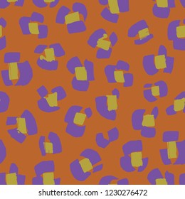 Flowers imitation. Vector abstract seamless pattern. Leopard skin texture illusion. 