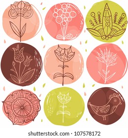 flowers and insects greeting card