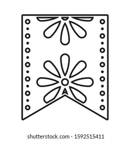 Flowers inside label design, floral nature plant ornament garden decoration and botany theme Vector illustration