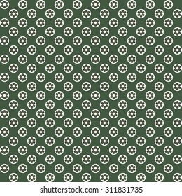 Flowers into circle on green background. Vector