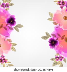 Flowers invitation card
