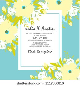 Flowers invitation card