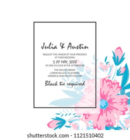 Flowers invitation card