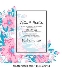 Flowers invitation card