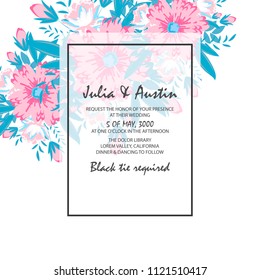 Flowers invitation card