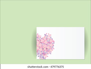 flowers   invitation card or Vector Brochure Flyer design Layout template