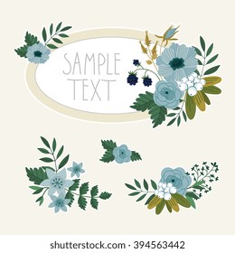 Flowers isolated collection