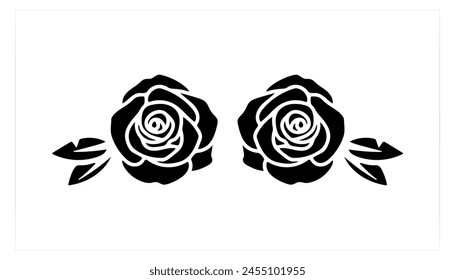 Flowers isolated on transparent background. Flowers in modern simple. for logo or tattoo. Hand drawn line wedding herb, elegant leaves	