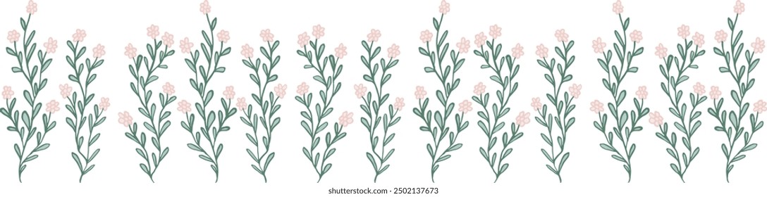 Flowers isolated on a white background. Vector illustration. For printing.