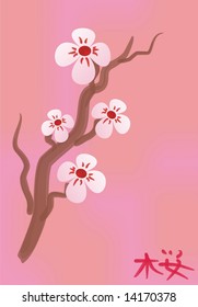 Flowers of japan tree