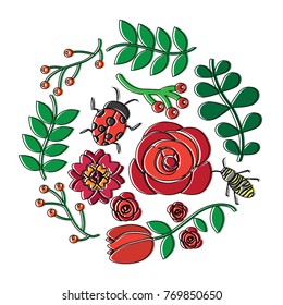 flowers and ladybugs icon image 
