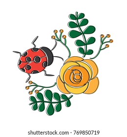 flowers and ladybugs icon image 
