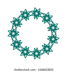 flowers leafs crown isolated icon vector illustration design