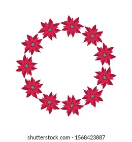 flowers leafs crown isolated icon vector illustration design